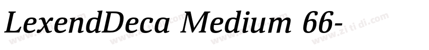 LexendDeca Medium 66字体转换